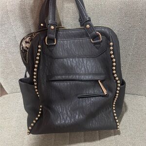 Jessica Simpson Black Bag with Gold Accents